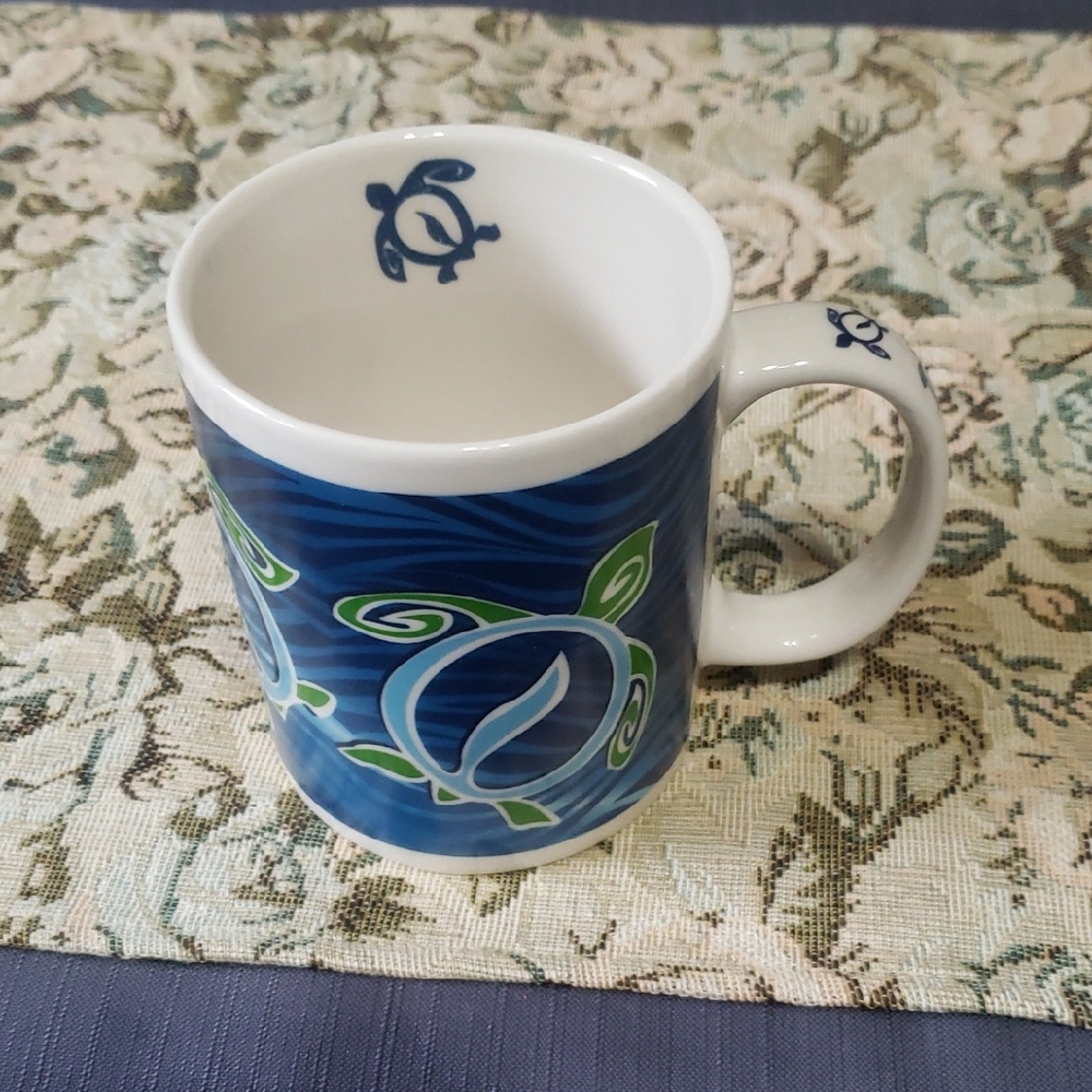 Honu Wave Turtle Hawaii White Coffee Tea Mug Ocean Islander Group 24120 Water.